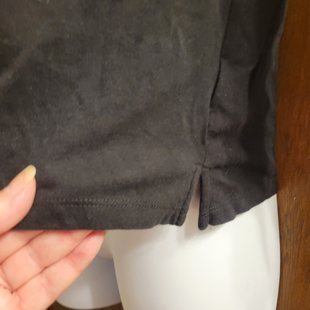 Calvin Klein Women's Black Long Sleeve T-Shirt – Size M – Front Logo - Picture 4 of 7